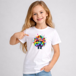 Tricou Paste 67 Roblox Boy Neon Splash Color Outfit Easter, din bumbac 100%, tricou alb, Copii | Dama | Barbat - Img 3
