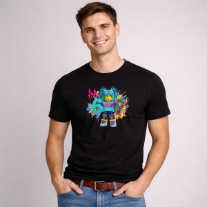 Tricou Paste 67 Roblox Boy Rainbow Splash Aesthetic Style, din bumbac 100%, tricou negru, Copii | Dama | Barbat - Img 3