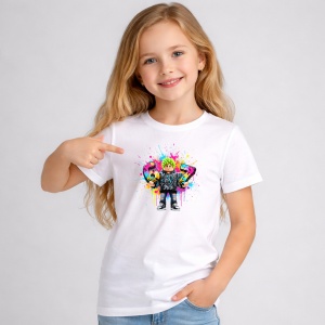 Tricou Paste 67 Roblox Boy Rainbow Splash Urban Style, din bumbac 100%, tricou alb, Copii | Dama | Barbat - Img 3