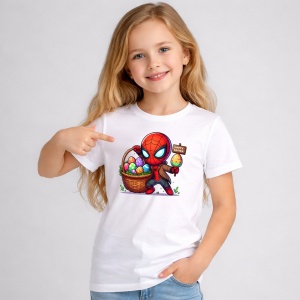 Tricou Paste Avengers Chillin With My Peeps Paste Oua, din bumbac 100%, tricou alb, Copii | Dama | Barbat - Img 2