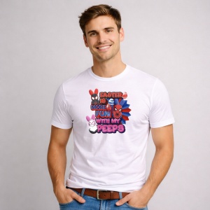 Tricou Paste Easter Is More Fun With My Peeps Spiderman Stil, din bumbac 100%, tricou alb, Copii | Dama | Barbat - Img 2