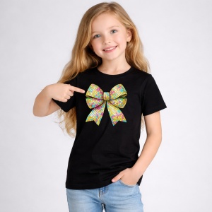 Tricou Paste Fundita Mozaic Colorata Stil Disco Easter, din bumbac 100%, tricou negru, Copii | Dama | Barbat - Img 2