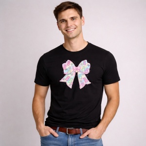 Tricou Paste Fundita Pastel Cu Inimioare Decor Girly, din bumbac 100%, tricou negru, Copii | Dama | Barbat