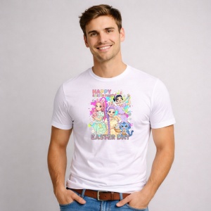 Tricou Paste Happy Easter Party Kpop Girls Pastel, din bumbac 100%, tricou alb, Copii | Dama | Barbat