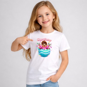 Tricou Paste Roblox Happy Easter Ou Albastru Colorat Gamer, din bumbac 100%, tricou alb, Copii | Dama | Barbat