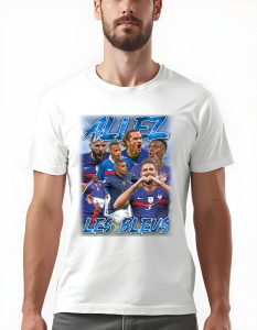 Tricou pentru bărbați - Allez Les Bleus - Campioni, Franța, Echipa Națională