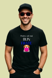 Tricou Pentru Cel Mai Bun Frate, din bumbac 100%, tricou negru, Dama | Barbat - Img 2
