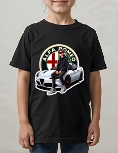 Tricou pentru copii - Alfa Romeo Speed - Eleganță Italiană și Viteză - Img 2