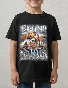 Tricou pentru copii - Bruno Guimarães - Newcastle, Fotbalist Brazilian, Suporter Premier League