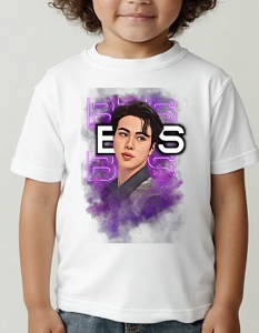 Tricou pentru copii - K-POP - Jin BTS - Stil clasic, tricou de idol, Jin BTS premium look. - Img 1