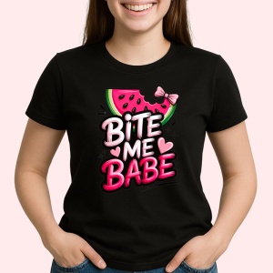 Tricou Pepene muscatura dulce, baby, Fructe, Copii | Dama, culoare negru - Img 2