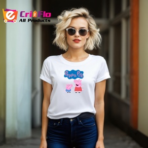 Tricou Peppa Pig purcelusa roz in aventuri zilnice cu familia, Copii | Dama | Barbat - Img 11