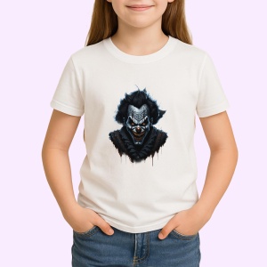 Tricou Personaj sinistru caricatura alb negru expresie infricosatoare Copii | Dama | Barbat - Img 4