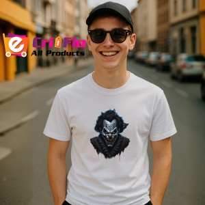 Tricou Personaj sinistru caricatura alb negru expresie infricosatoare Copii | Dama | Barbat - Img 6