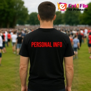 Tricou PERSONAL INFORMATII, Personalizat | Unisex Dama si Barbat, Negru - Img 4