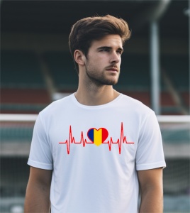 Tricou personalizat barbat Ritmul inimii, iubesc Romania