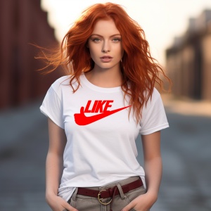 Tricou personalizat cu logo Like