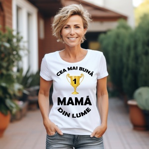 Tricou personalizat dama Cea mai buna mama din lume