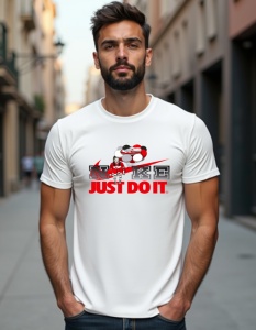 Tricou personalizat pentru barbati din bumbac 100% - Anime Girl - Just Do It