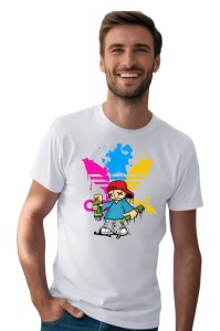 Tricou personalizat pentru barbati din bumbac 100% cu imprimeu haios Buddy Grafitti, cu imprimeu pentru barbati, stil modern, confortabil, tricou personalizat