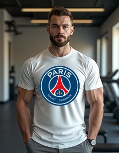 Tricou personalizat pentru barbati din bumbac 100% - Echipa De Fotbal - PSG