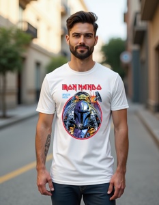 Tricou personalizat pentru bărbați din bumbac 100% - Iron Mando
