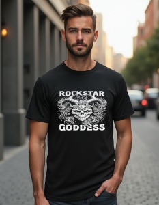 Tricou personalizat pentru bărbați din bumbac 100% - Rockstar Goddess