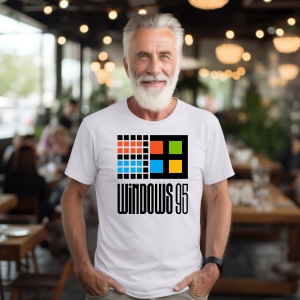 Tricou personalizat pentru barbati Windows 95 Retro Old