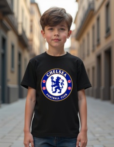 Tricou personalizat pentru copii din bumbac 100% - Echipa De Fotbal - Chelsea