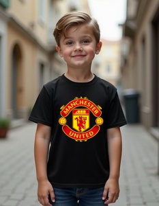 Tricou personalizat pentru copii din bumbac 100% - Echipa De Fotbal - Manchester United - Img 2