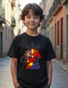 Tricou personalizat pentru copii din bumbac 100% - Ironman Power, supererou, Marvel, acțiune, tehnologie - Img 2