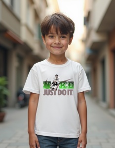 Tricou personalizat pentru copii din bumbac 100% - Sneakerhead Car - Just Do It - Img 2