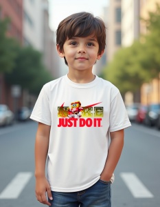 Tricou personalizat pentru copii din bumbac 100% - Sport SpongeBob - Just Do It - Img 2