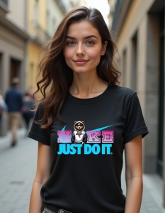 Tricou personalizat pentru dama din bumbac 100% - Bear - Just Do It