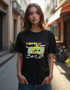 Tricou personalizat pentru dama din bumbac 100% - Copilul anilor 90