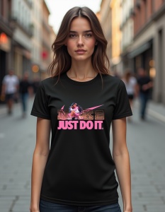 Tricou personalizat pentru dama din bumbac 100% - Fashion Girl - Just Do It