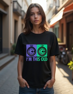 Tricou personalizat pentru dama din bumbac 100% - I'm This Old - Img 2