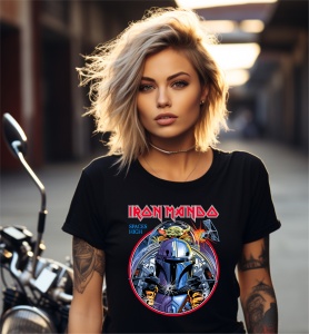 Tricou personalizat pentru dama din bumbac 100% - Iron Mando