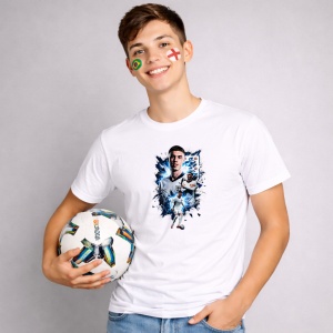 Tricou Phil Foden England World Cup Fifa 2026, din bumbac 100%, tricou alb, Copii | Dama | Barbat