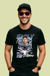 Tricou Pierre Gasly Portret Masina Formula 1 Alfatouri, Copii | Dama | Barbat - Img 3