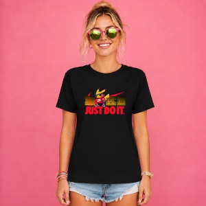 Tricou Pikachu Electric Yellow Pokemon Urban Street Fashion, din bumbac 100%, tricou negru, Copii | Dama | Barbat - Img 2