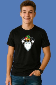 Tricou Pineapple Cool Santa, din bumbac 100% Copii | Dama | Barbat - Img 2