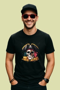 Tricou Pirat Craniu Comori Color, Copii | Dama | Barbat, culoare negru - Img 2