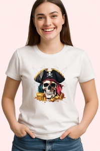 Tricou Pirat Craniu Comori Color, Copii | Dama | Barbat - Img 3