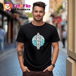 Tricou Placa Surf Valuri Geometrie, Copii | Dama | Barbat, culoare negru - Img 4