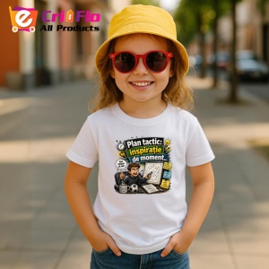 Tricou Plan Tactic Inspiratie De Moment Antrenor, din bumbac 100% , tricou alb pentru Copii | Dama | Barbat - Img 5