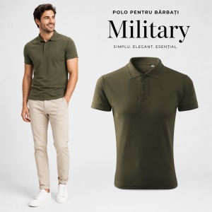 Tricou Polo Bărbat Malfini F03 Pique Polo Free, Stil Tip Tommy, 65% Bumbac, 200 g/m², Guler Polo, Label Free, 14 Culori, Mărimi S–3XL - Img 18