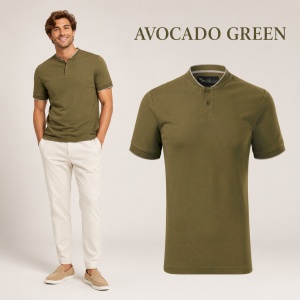 Tricou Polo Bărbați Malfini 273 Diamond, 100% Bumbac, 215 g/m², Guler Tip Bomber, 8 Culori - Img 14
