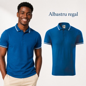 Tricou Polo Bărbați Malfini Urban 219, cu Dungi la Guler, Tip Tommy, 65% Bumbac, 200 g/m², 19 Culori, Mărimi S–3XL - Img 17