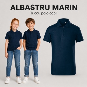 Tricou Polo Copii Tip Tommy – Cu Guler, Calitate Premium, pentru Școală, Băieți și Fete - Img 12